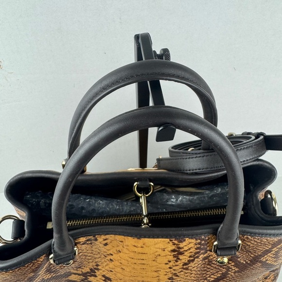 Coach Brown and Black Snake Print Handbag - Picture 6 of 17